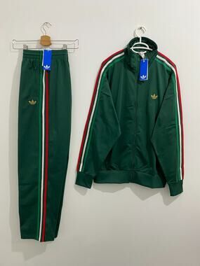 Adidas Originals Classics Firebird Tracksuit Team Dark Green Bold Green Size 2XL